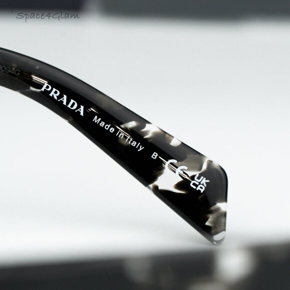 NEW Prada PR27ZS 15O60E Black Tortoise Blue Magenta Square Unisex Sunglasses - Picture 6 of 6